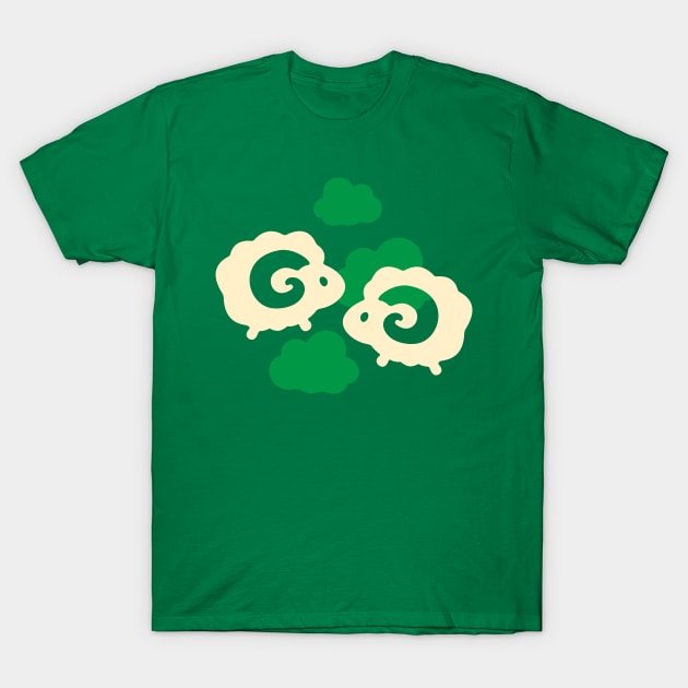 Green Meadows - cute sheeps T-Shirt by XOOXOO